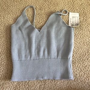 brandy melville knit purple tank top